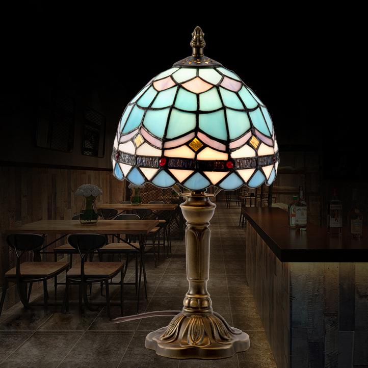 Decorative Stained Glass Tall Table Lamp