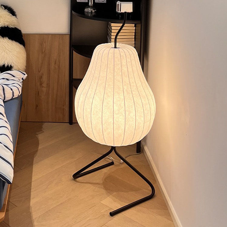Pear Silk Fabric Iron Floor Lamp