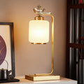Lotus Cylinder Copper Glass Table Lamp