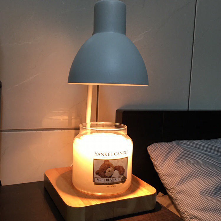 Dome Square Wood Melting Table Lamp