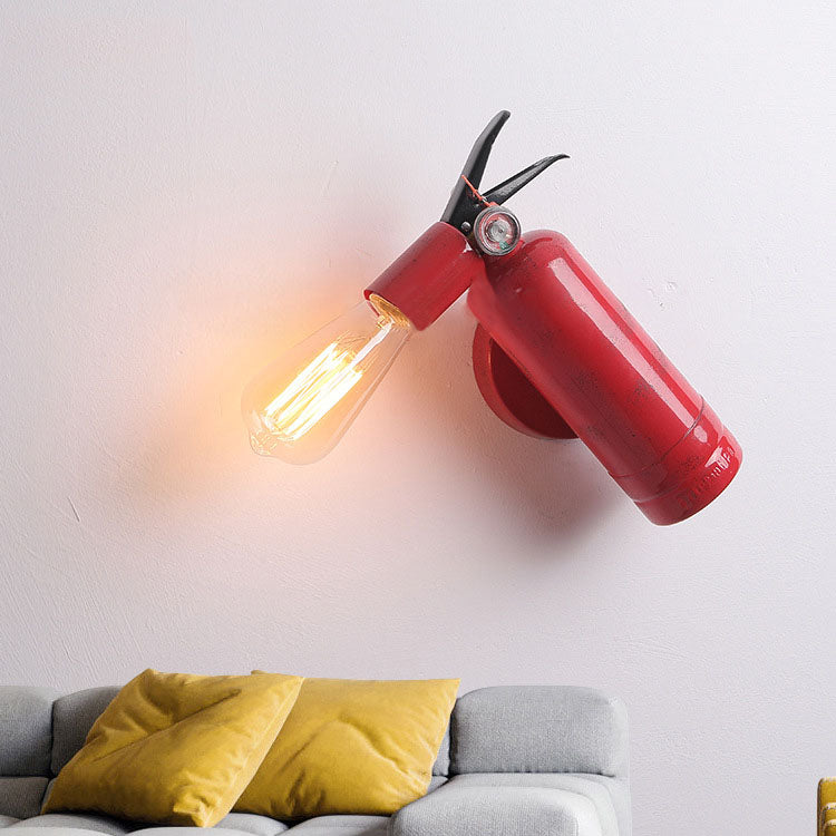 Fire Extinguisher Iron Living Wall Lamp
