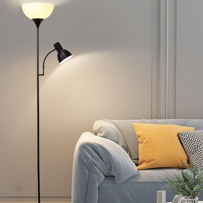 Half Circle Iron Living 2-Light Floor Lamp