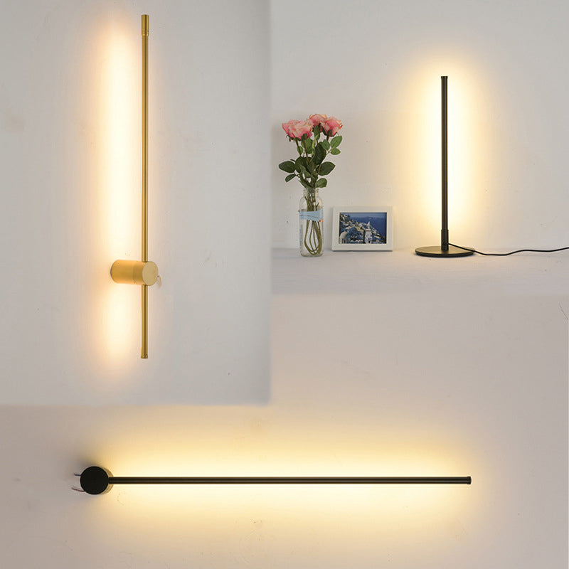 Aluminum Straigh Line Living Wall Lamp