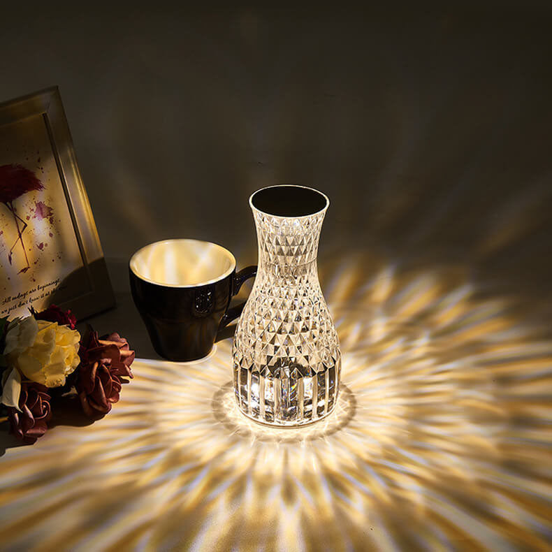 Vase Acrylic Rechargeable Touch Table Lamp