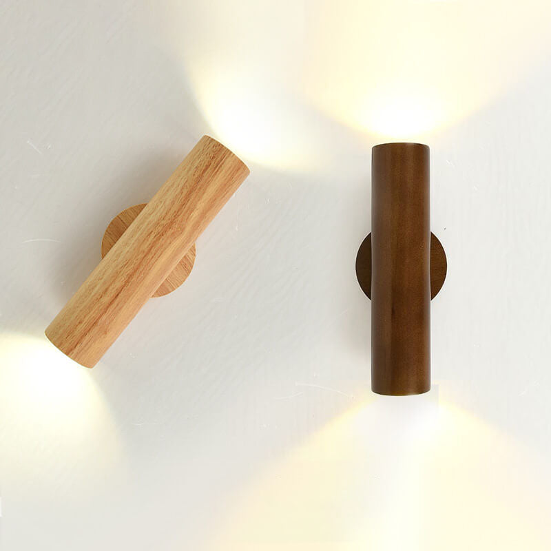 Warm Solid Wood Strip Wall Lamp