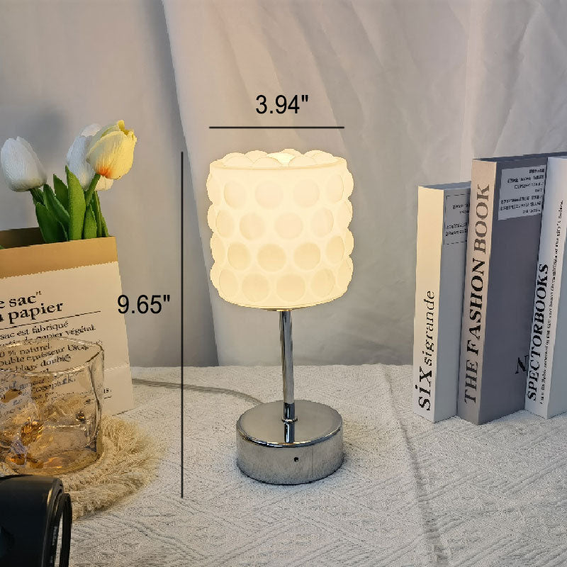 Glass Metal Reading Table Lamp