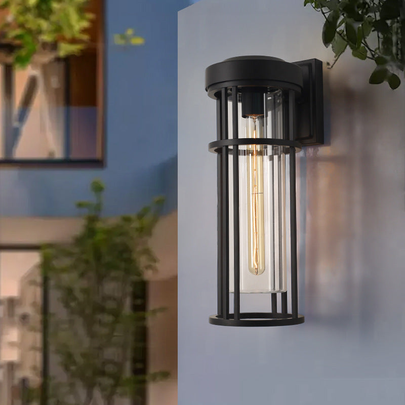 Aluminum Glass Cylinder Garden Outdoor Light