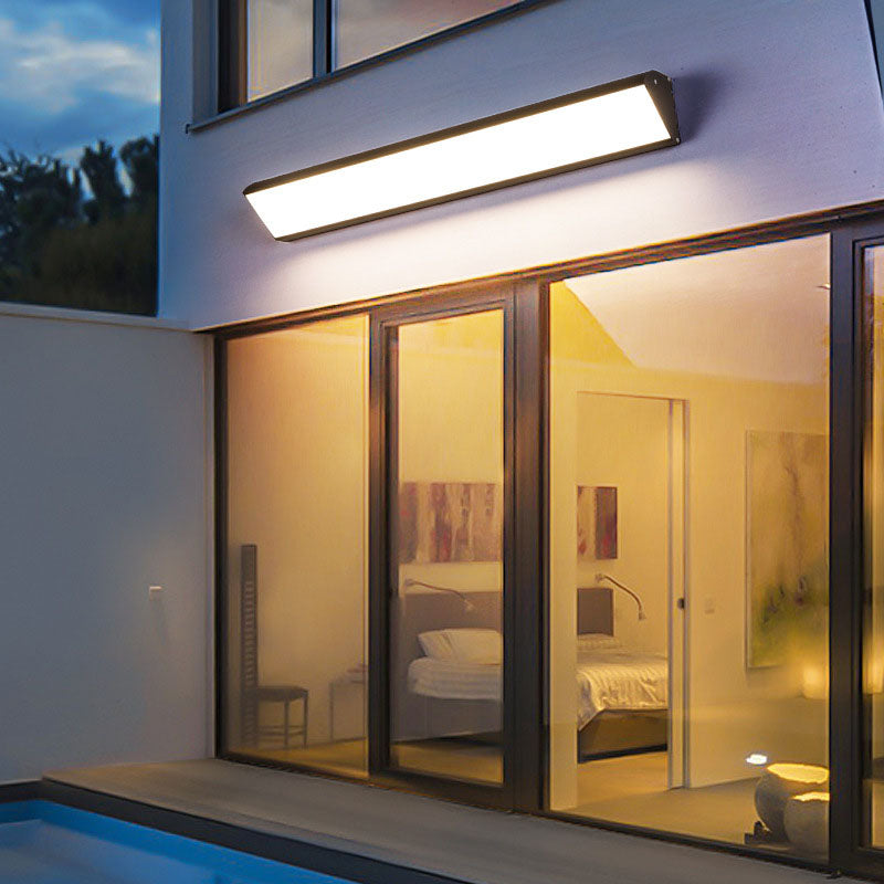 Rectangular Aluminum PC Patio Outdoor Light