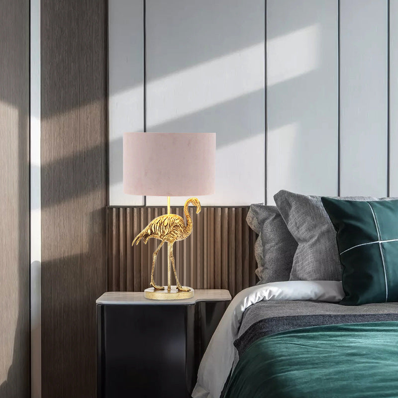 Flamingo Resin Fabric Table Lamp