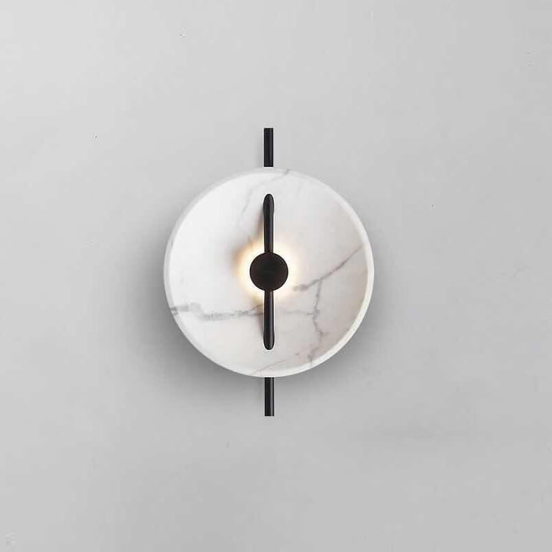 Round Marble Iron Wall Lamp