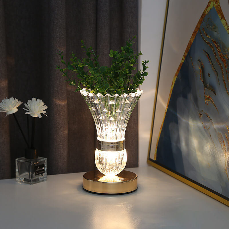 Acrylic Vase Shape Hardware Table Lamp