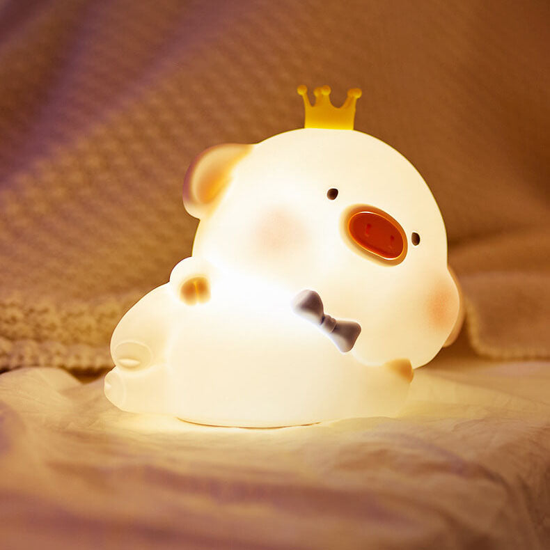 Cute Piggy Silicone Night Table Lamp