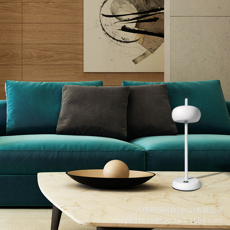Round Drum Touch Table Lamp
