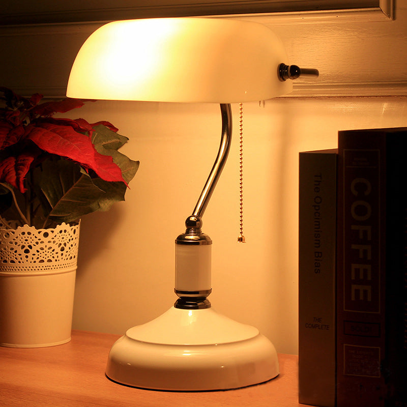 Rectangle Antique Bank Metal Table Lamp