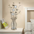 Floral Vase Aluminum Bedroom 3-Light Table Lamp