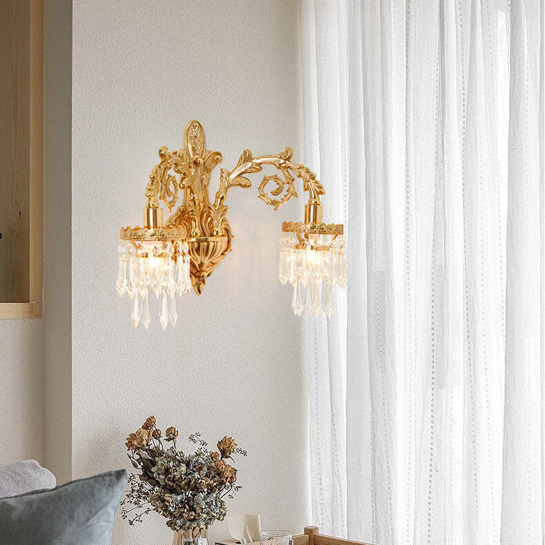 All-Copper Branch Bedroom Wall Lamp