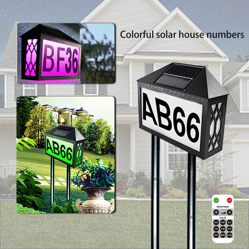 ABS Address Sign Digital Outdoor Light