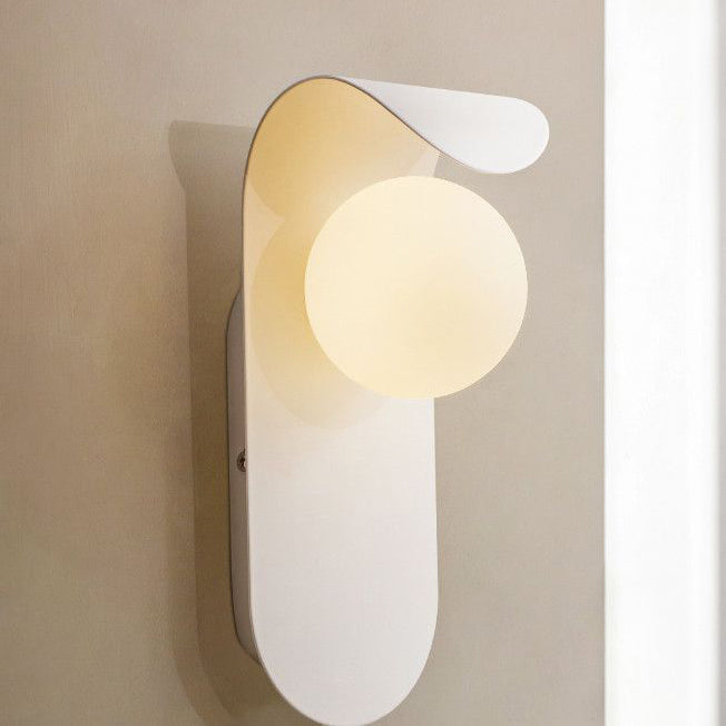 Curved Oval Orb Hardware Wall Lamp