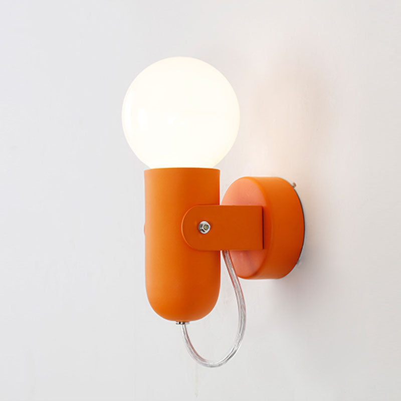 Solid Color Round Head Wall Lamp