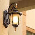 Coffee Gilded Aluminum Glass Outdoor Light