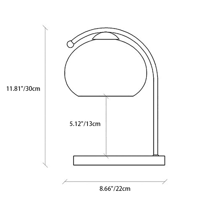 Oval Solid Wood Iron Table Lamp