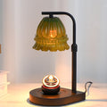 Flower Type Wooden Glass Table Lamp
