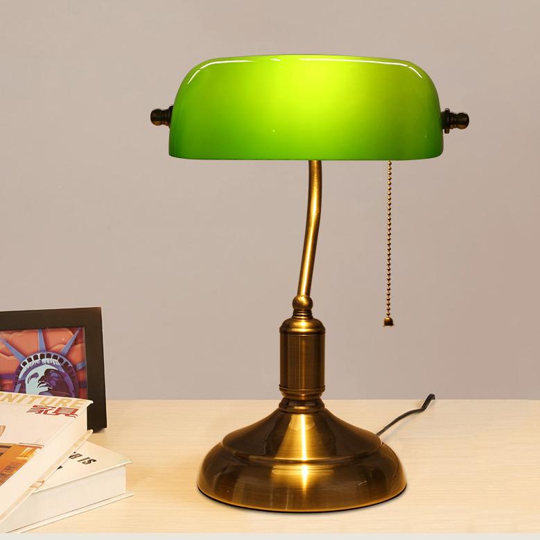 Green Glass Zipper Switch Table Lamp