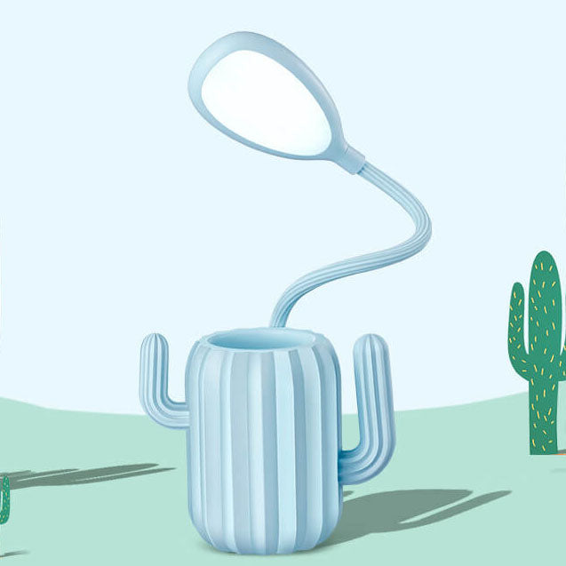 Children's Plastic Cactus Pencil Table Lamp