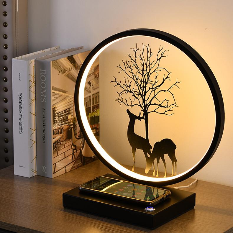 Decorative Tree Deer's Mobile Table Lamp
