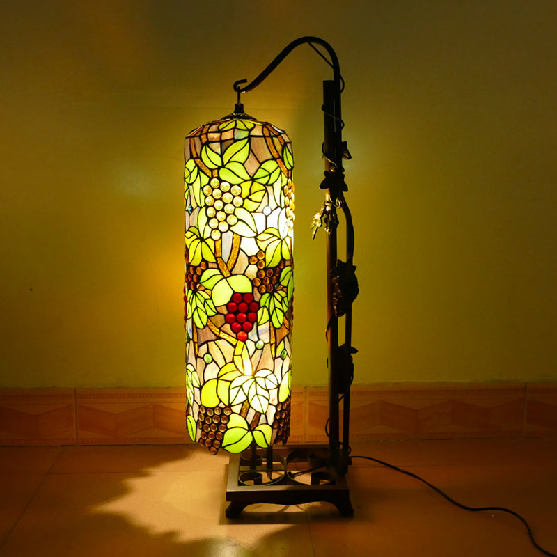 Column Iron Glass Living 2-Light Floor Lamp