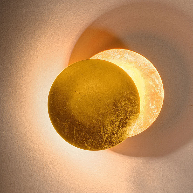 Alloy Round Bedroom Wall Lamp