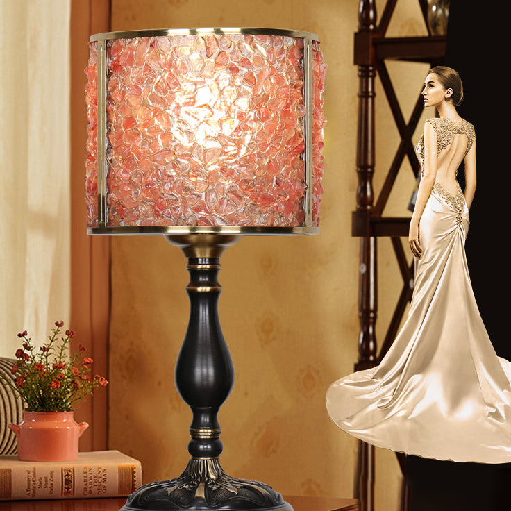 Crystal Stone Full Copper Table Lamp