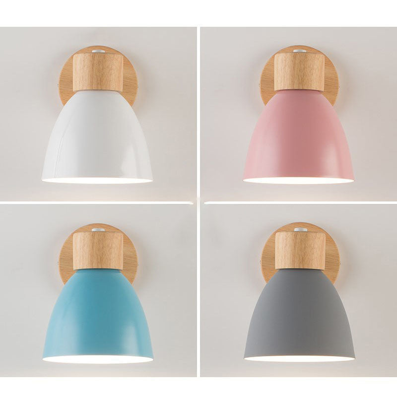 Solid Color Macaron Iron Wall Lamp
