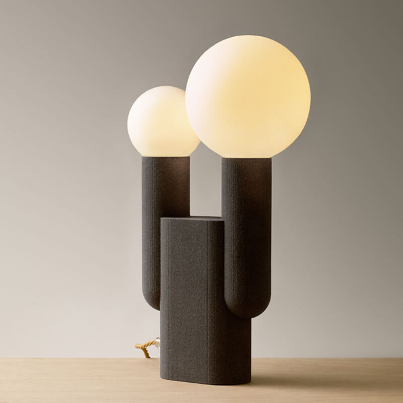 Double-Headed Ball Resin Table Lamp