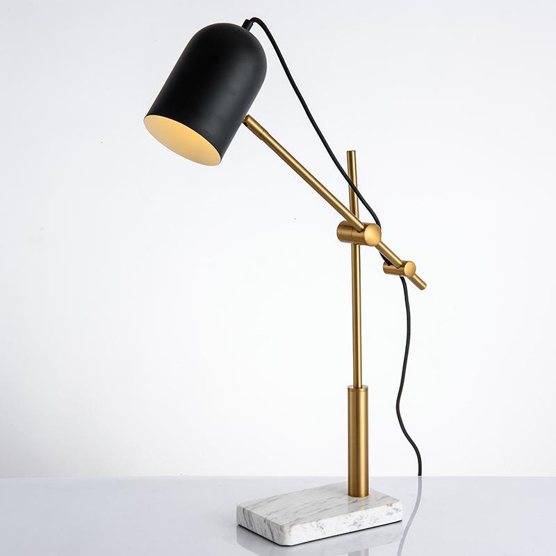 Cylinder Marble Hardware Bedroom Table Lamp