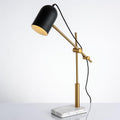 Cylinder Marble Hardware Bedroom Table Lamp