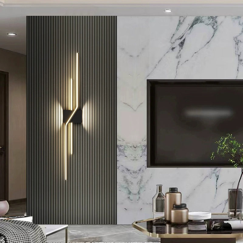 Aluminum Geometric Long Straight Wall Lamp