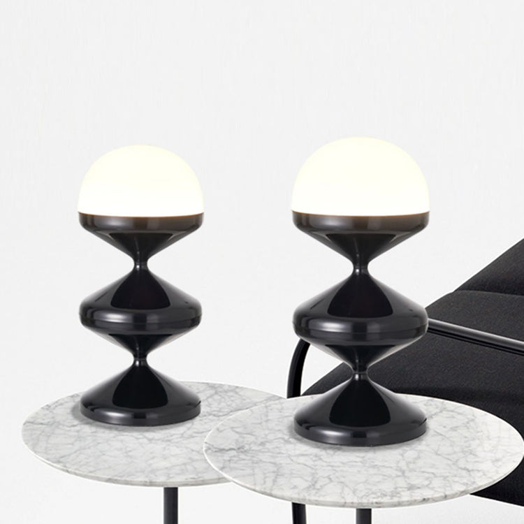 Wave Iron Glass Bedroom Table Lamp