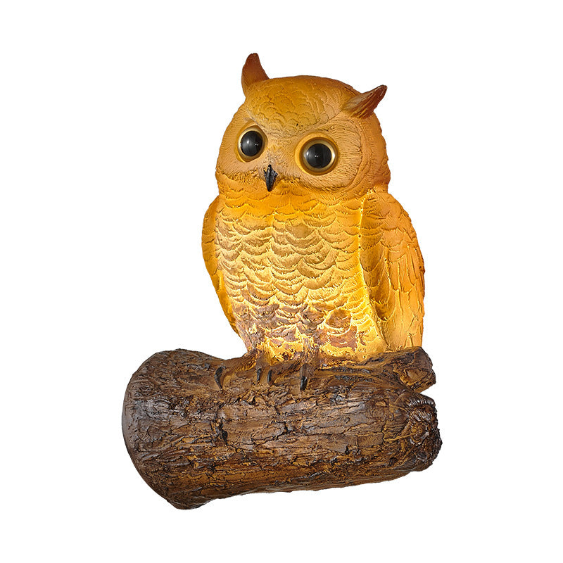 Resin Animal Owl Wall Lamp