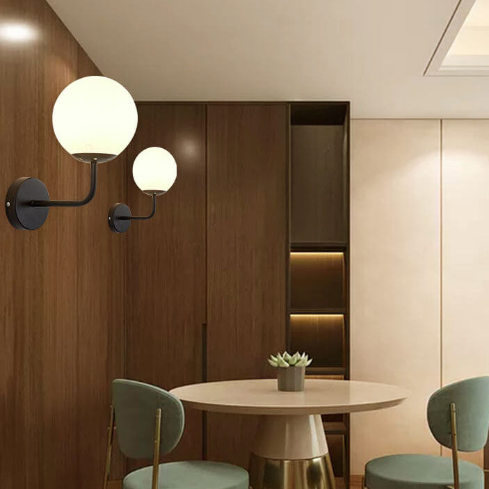 Round Ball Iron Glass Wall Lamp