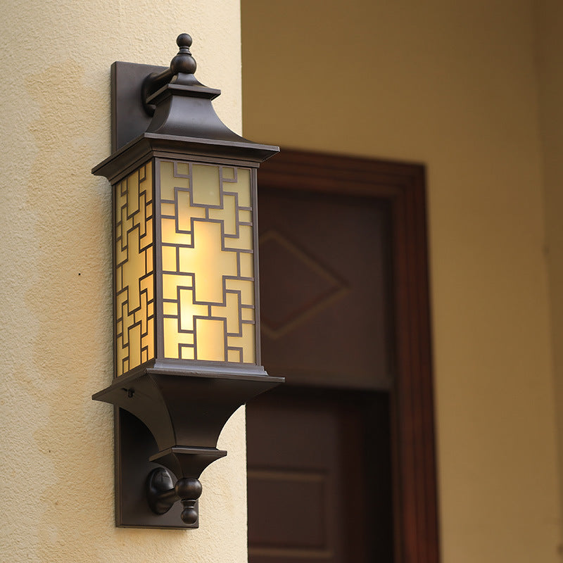 Square Lantern Cage Outdoor Light