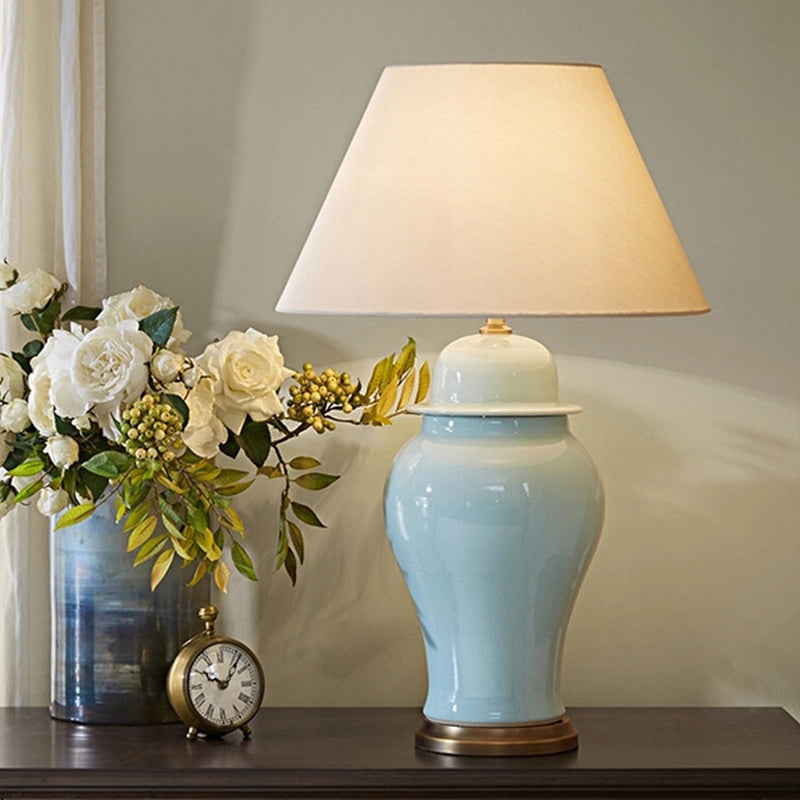 Ceramic Fabric Conic Vase Table Lamp