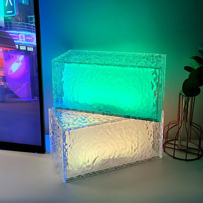 Ice Cube Acrylic RGB Table Lamp