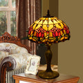 Stained Glass Red Tulip Table Lamp