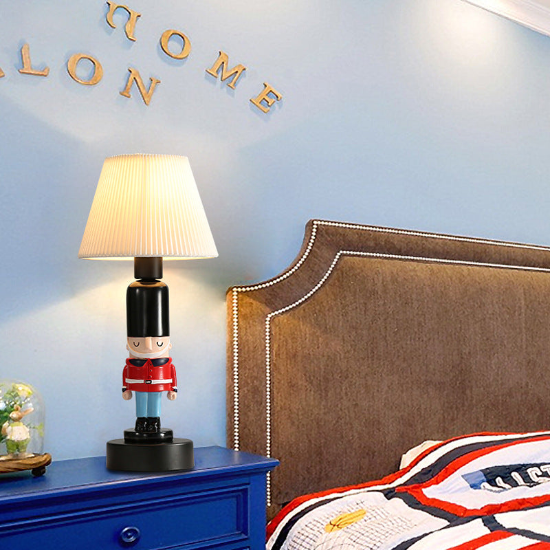 Soldier Resin Fabric Cone Table Lamp