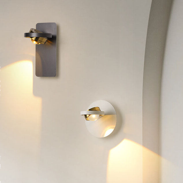 Aluminum Geometric Square Round Wall Lamp