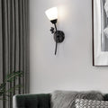 Iron Glass Flower Bud Wall Lamp