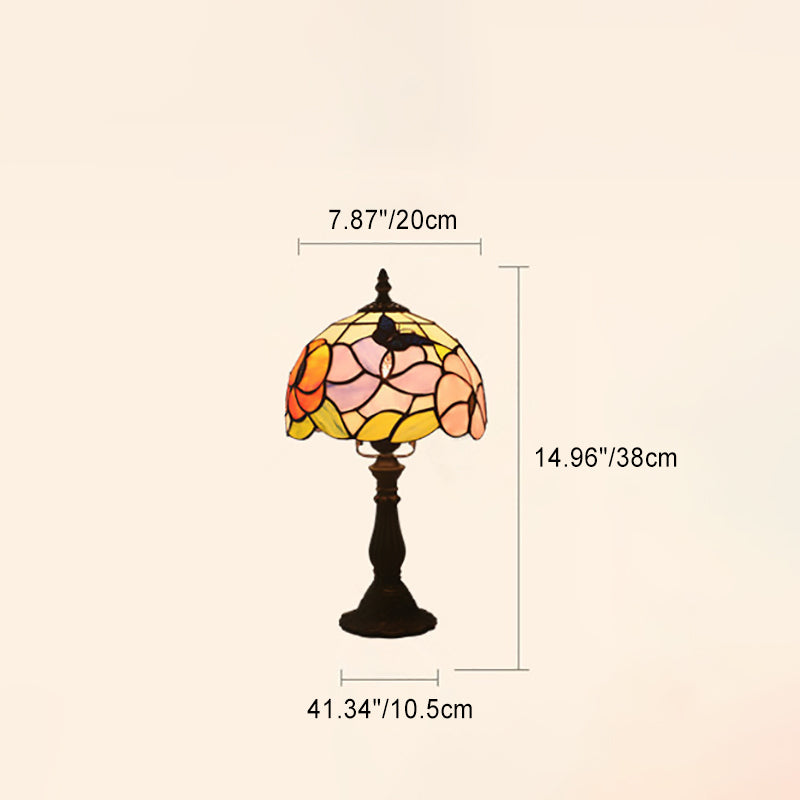Dome Flower Zinc Alloy Table Lamp