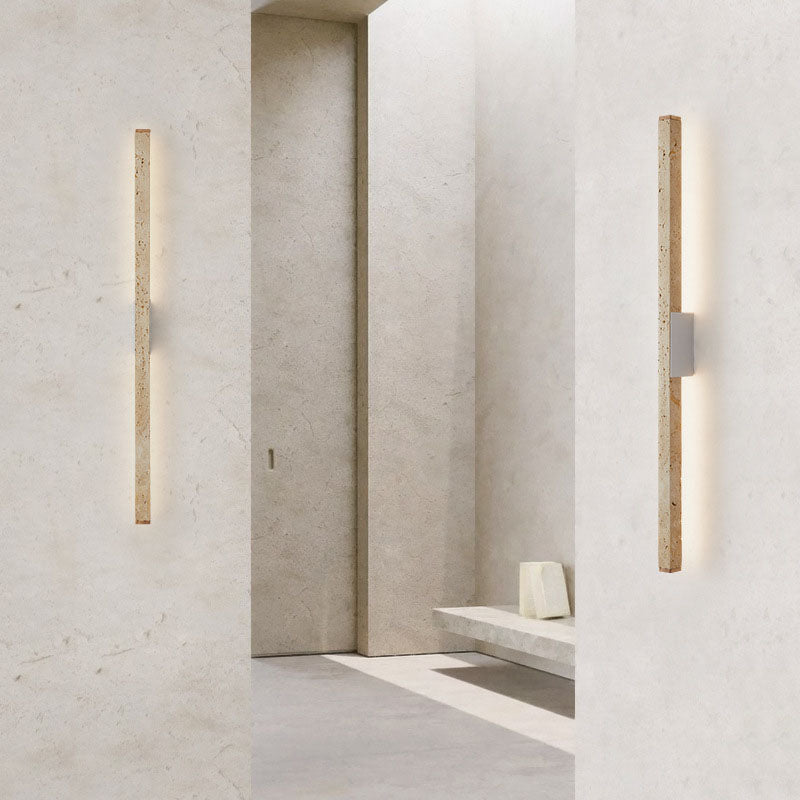 Yellow Travertine Long Strip Wall Lamp