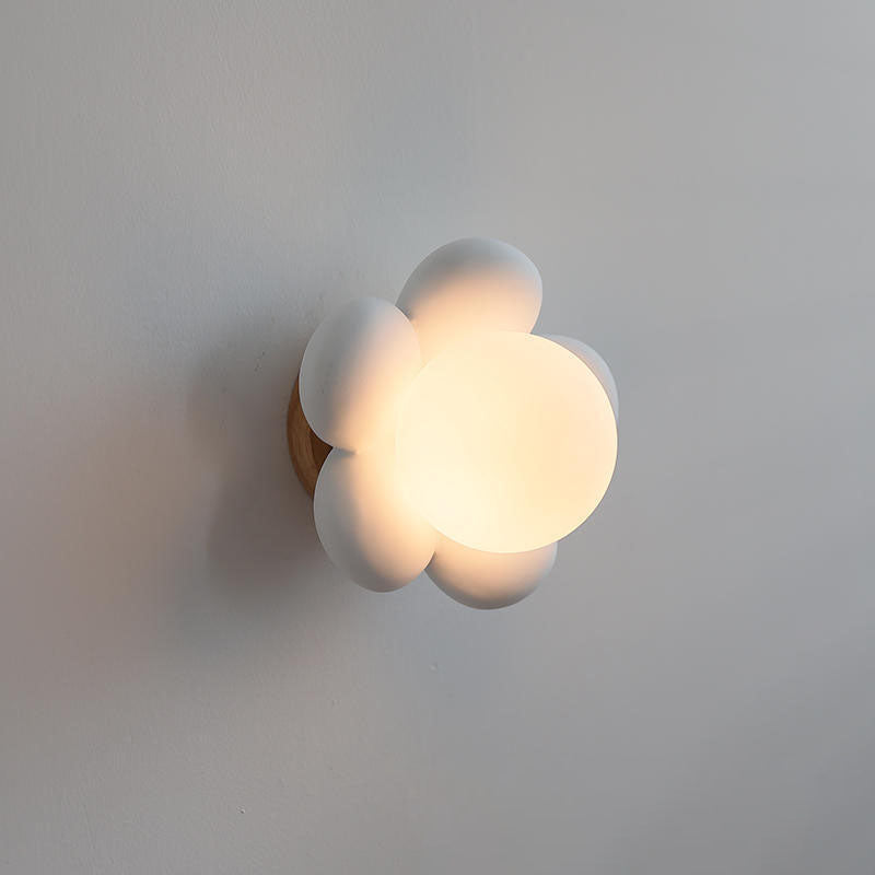Flowers Shape Glass Ceramic Wall Lamp